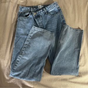 Princess Polly asymmetrical jeans